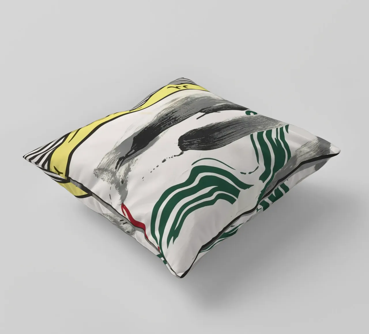 Roy Lichtenstein "Contro l'apartheid": dichiarazione di pop art cuscino da NorwesClub