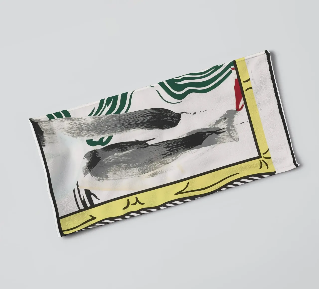 Roy Lichtenstein "Against Apartheid" Pop Art Statement towel by NorwesClub