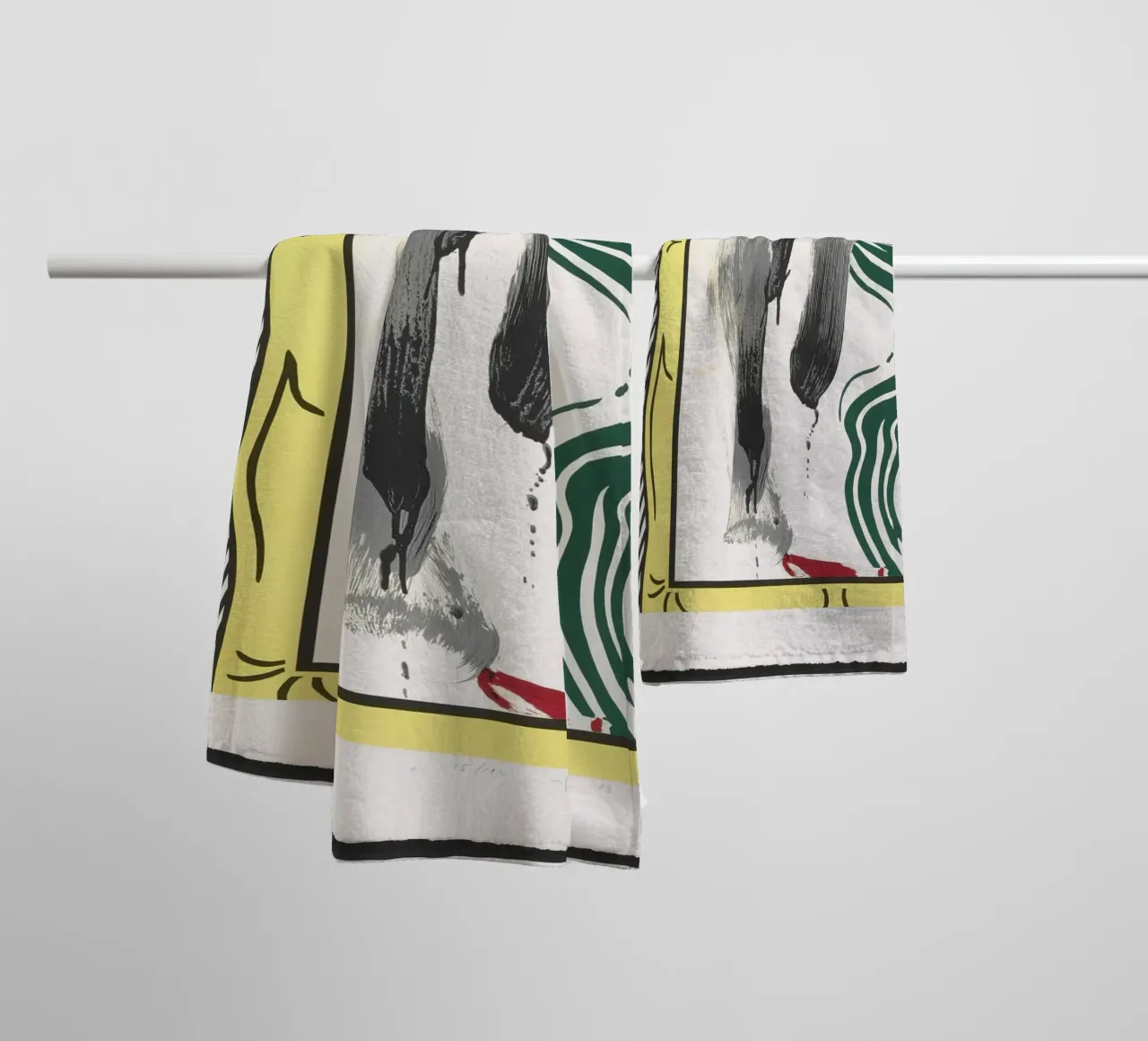 Roy Lichtenstein "Against Apartheid" Pop Art Statement towel by NorwesClub