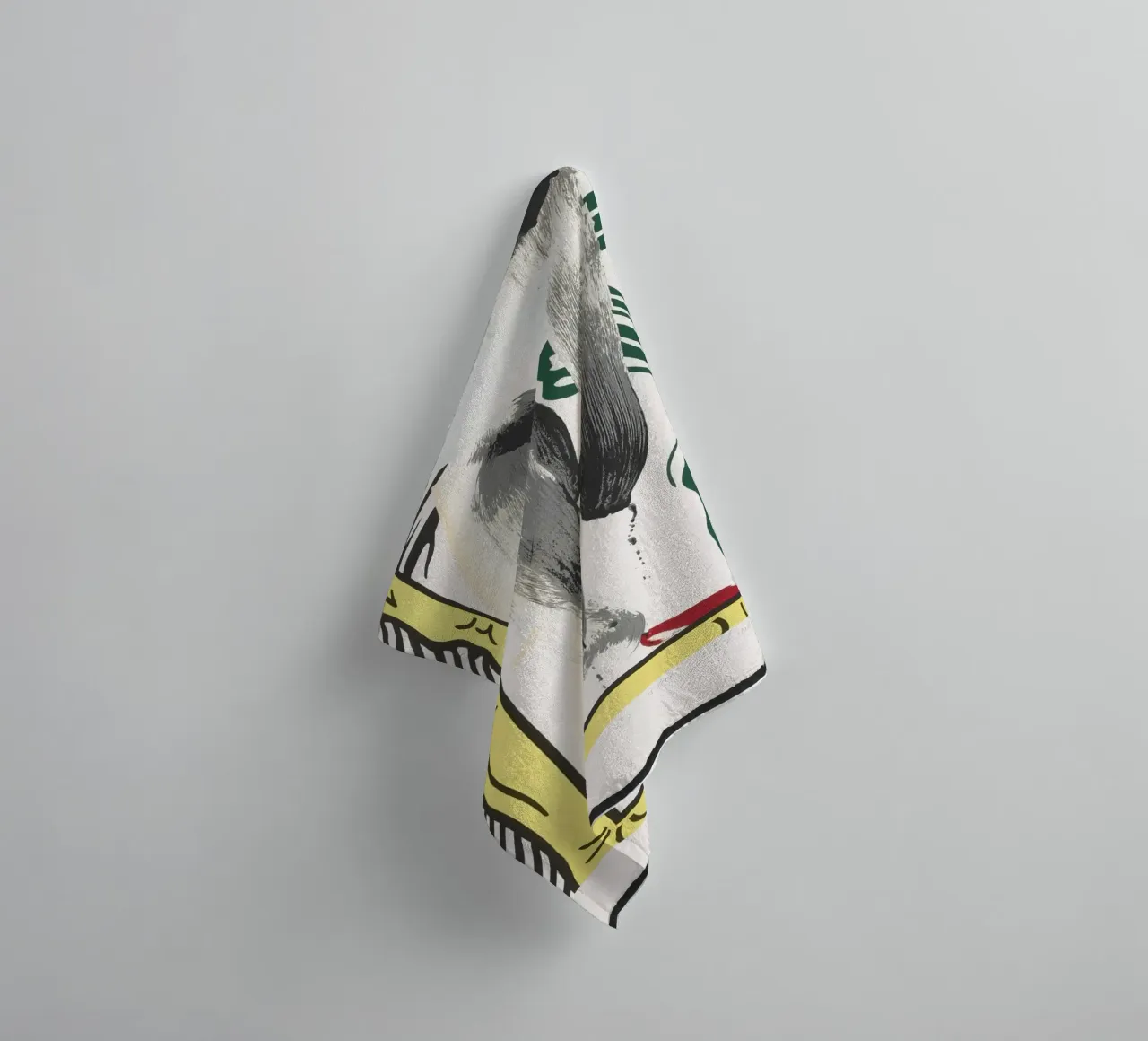 Roy Lichtenstein "Against Apartheid" Pop Art Statement towel by NorwesClub