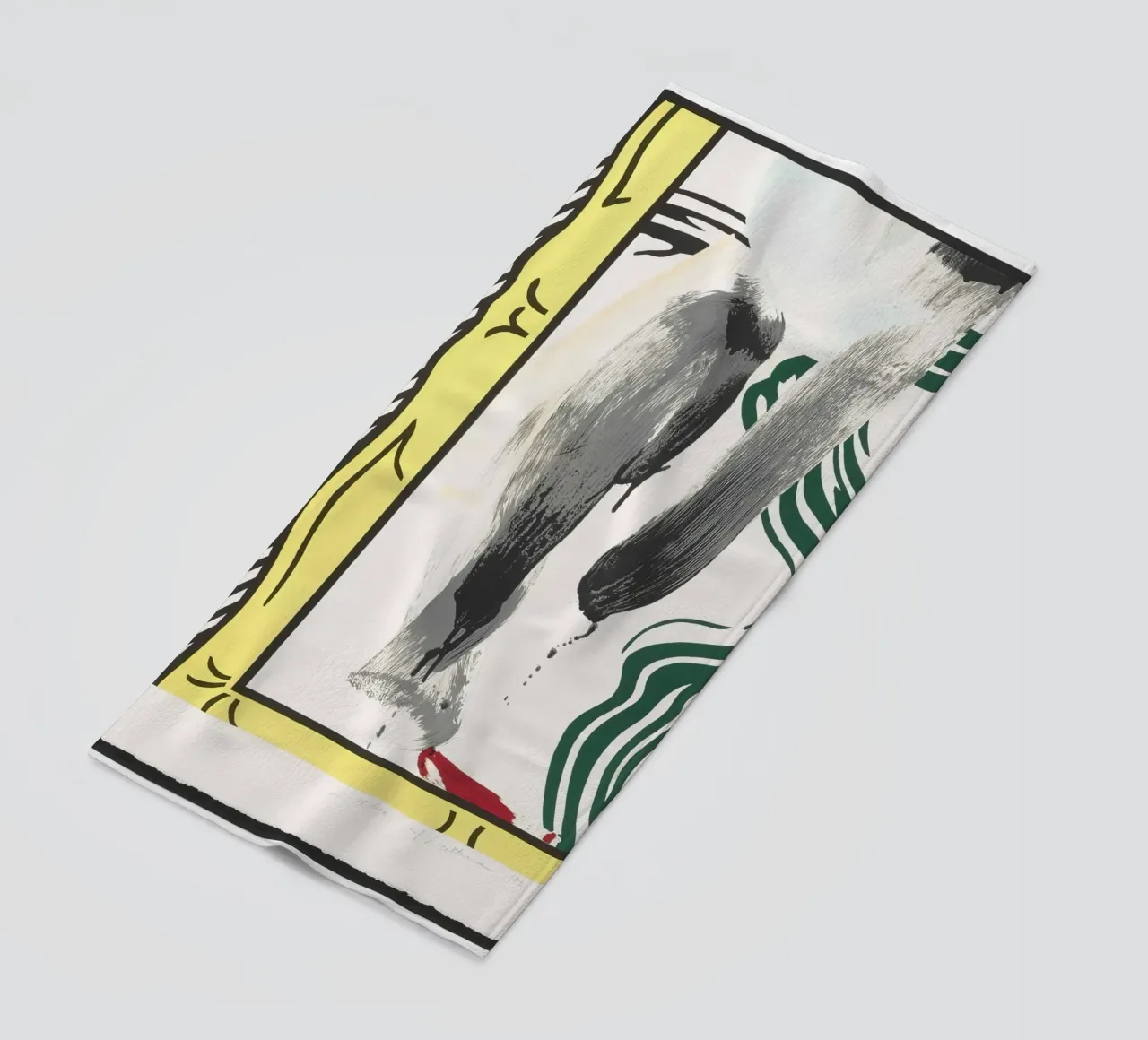 Roy Lichtenstein "Contro l'apartheid": dichiarazione di pop art telo mare da NorwesClub