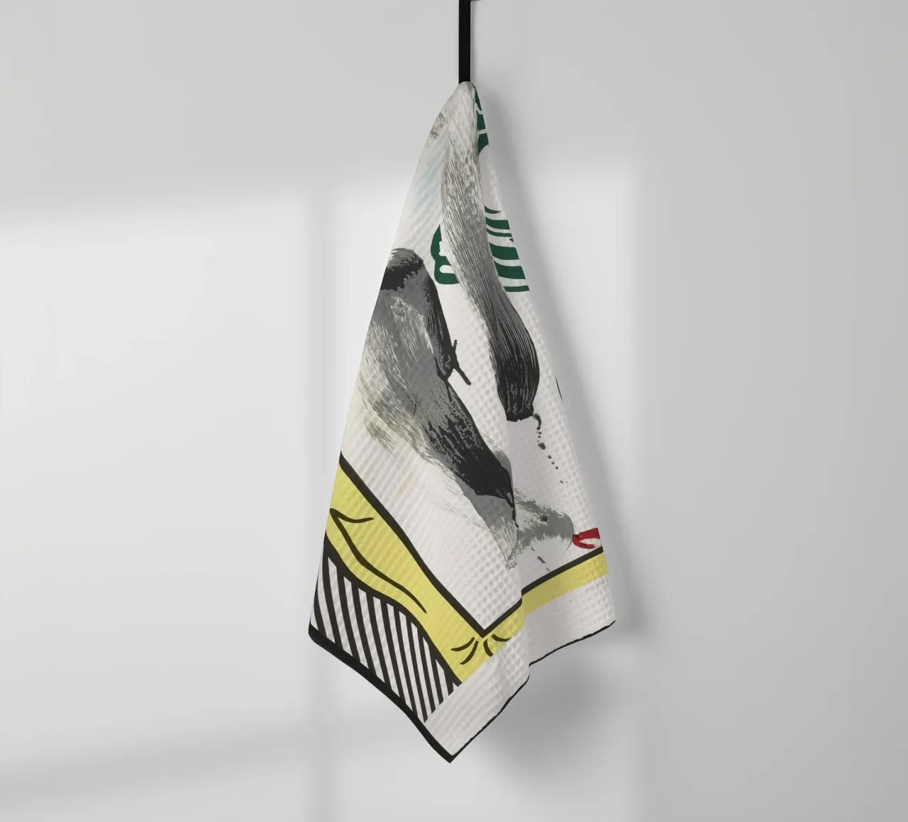 Roy Lichtenstein "Contre l'apartheid" Déclaration sur le Pop Art torchon de NorwesClub