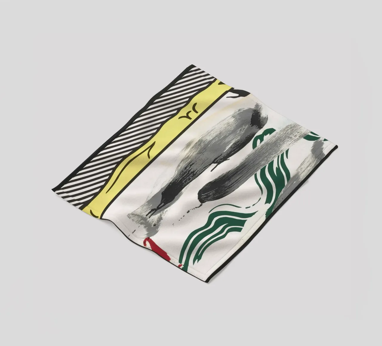 Roy Lichtenstein "Against Apartheid" Pop Art Statement fleece blanket by NorwesClub