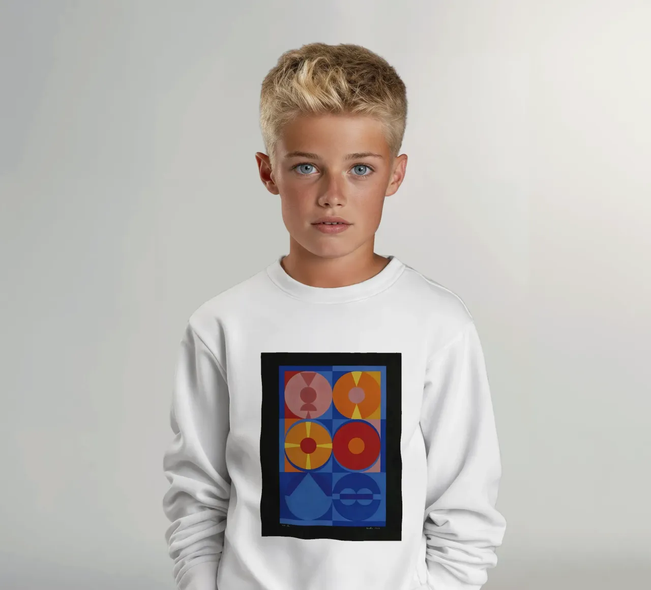Auguste Herbin "Air, Feu" Geometric Abstraction Art Print sudadera para niño de NorwesClub