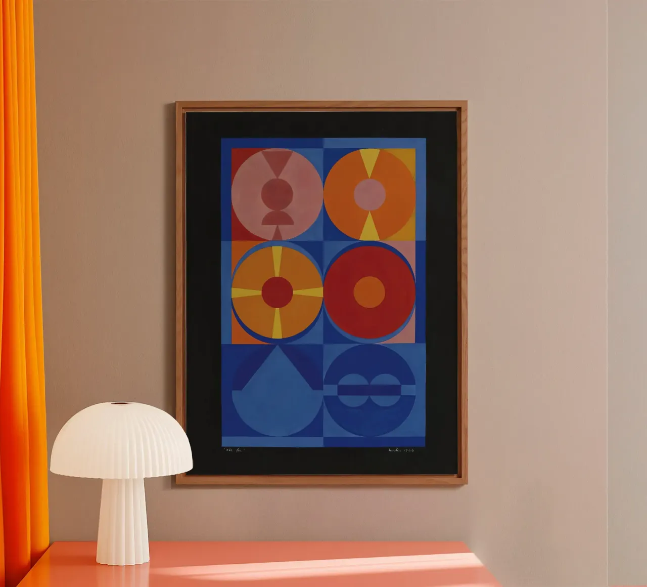 Auguste Herbin "Air, Feu" Geometric Abstraction Art Print aluminio dibond de NorwesClub