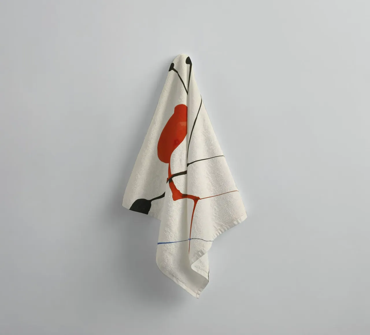 Alexander Calder "Airborne" Abstract Mobile Art Print towel by NorwesClub