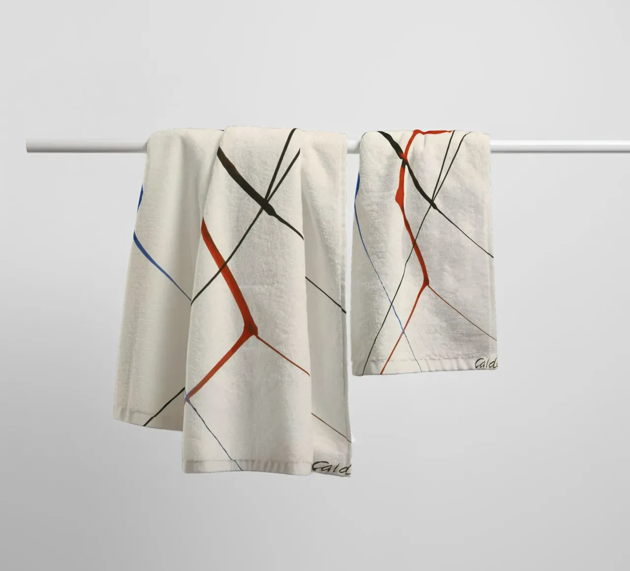 Alexander Calder "Airborne" Abstract Mobile Art Print towel by NorwesClub