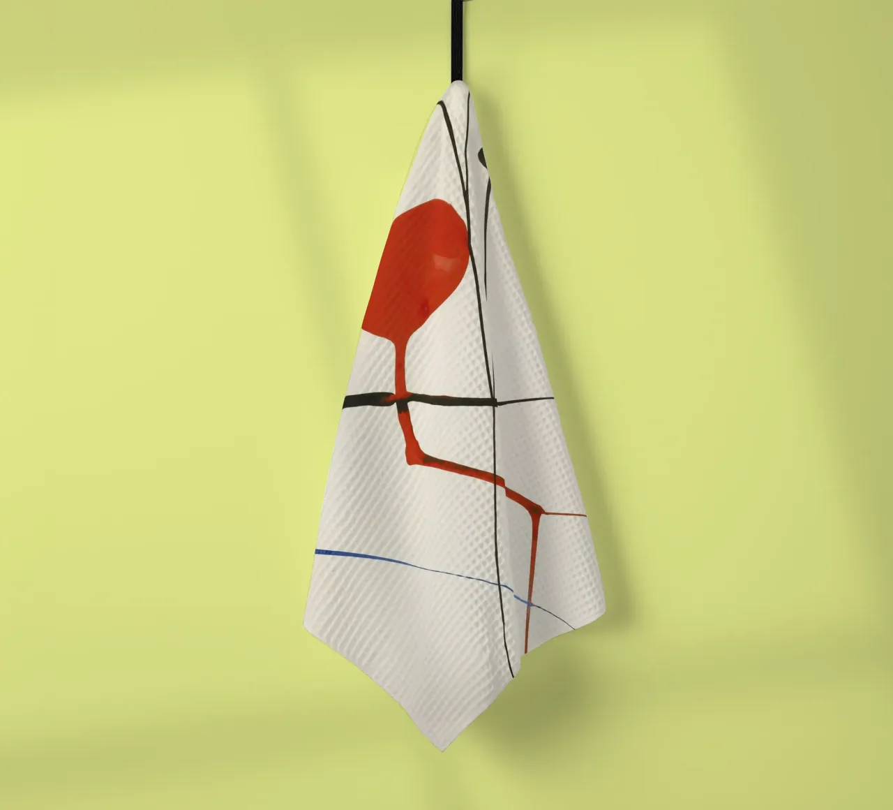 Alexander Calder - "Airborne" - Impression d'art mobile abstrait torchon de NorwesClub