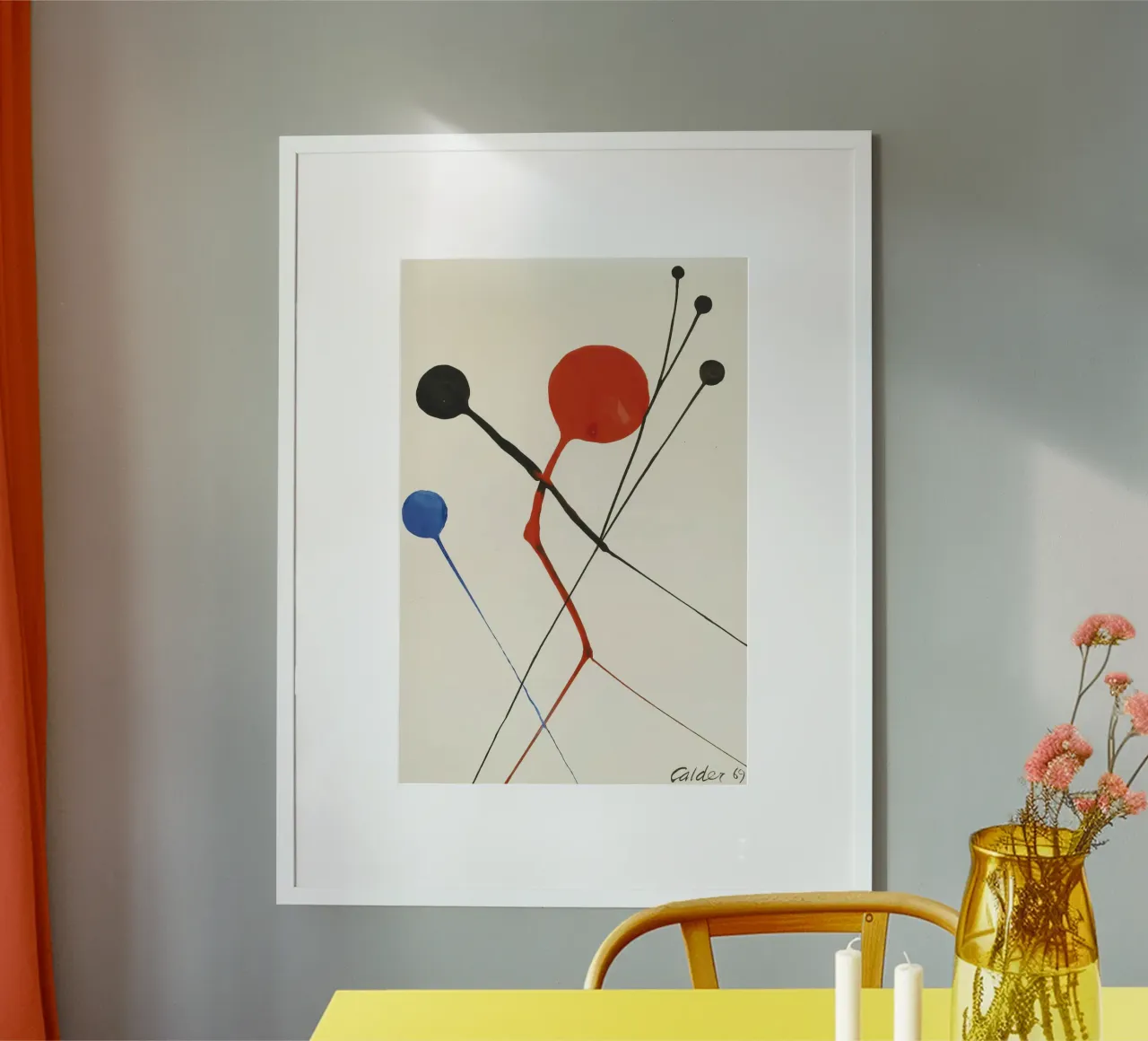 Alexander Calder "Airborne" Abstract Mobile Art Print poster with plastic frame by NorwesClub