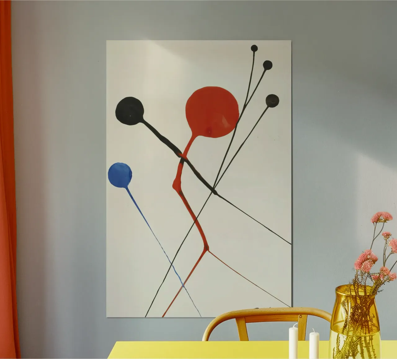 Alexander Calder "Airborne" Abstract Mobile Art Print poster with plastic frame by NorwesClub