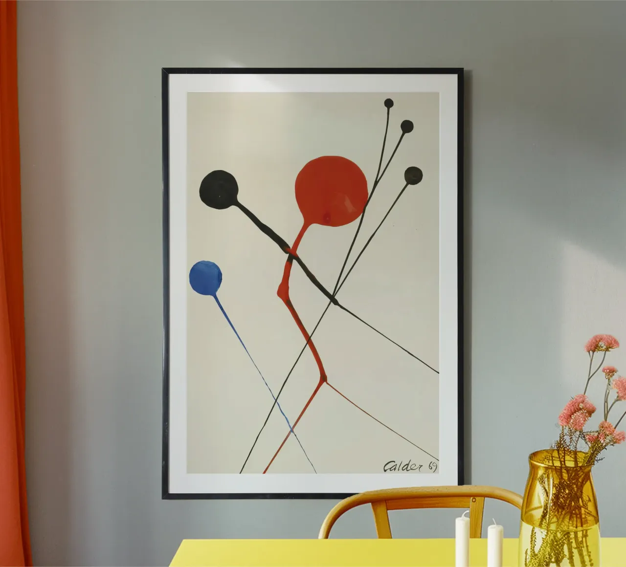 Alexander Calder "Airborne" Abstract Mobile Art Print poster with plastic frame by NorwesClub