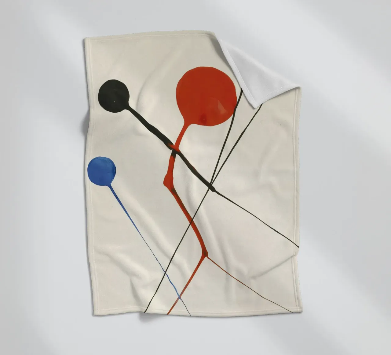Alexander Calder "Airborne" Abstract Mobile Art Print fleece blanket by NorwesClub