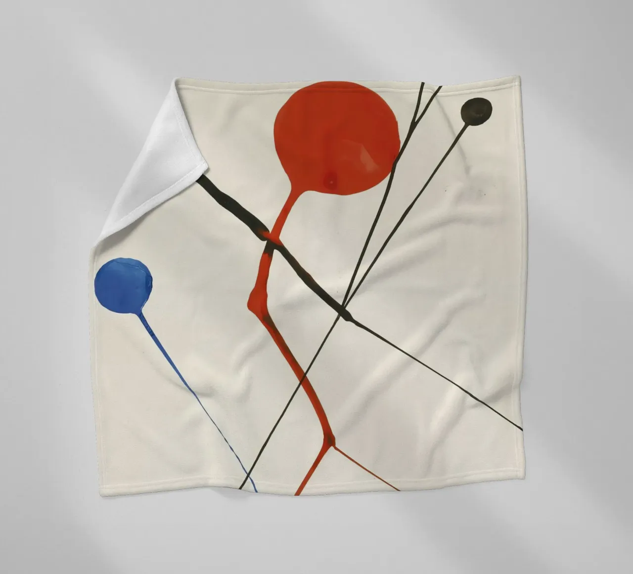 Alexander Calder "Airborne" Abstract Mobile Art Print fleece blanket by NorwesClub