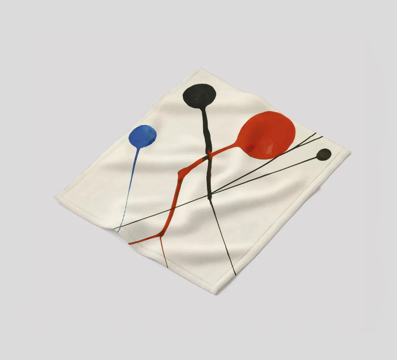 Alexander Calder "Airborne" Abstract Mobile Art Print fleece blanket by NorwesClub
