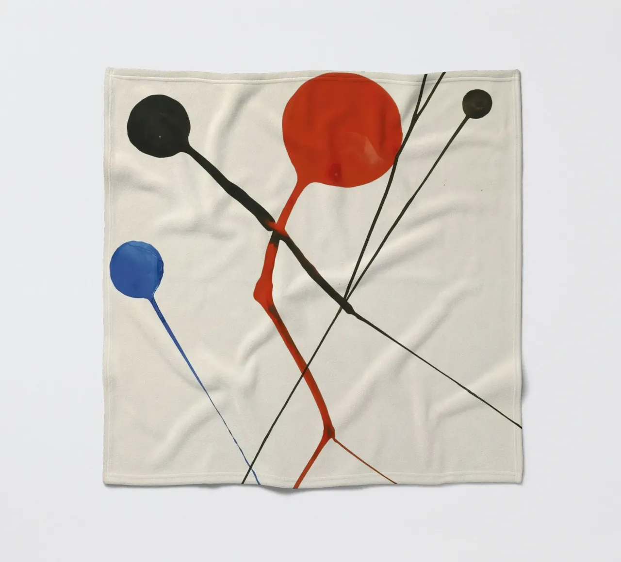 Alexander Calder "Airborne" Abstract Mobile Art Print fleece blanket by NorwesClub