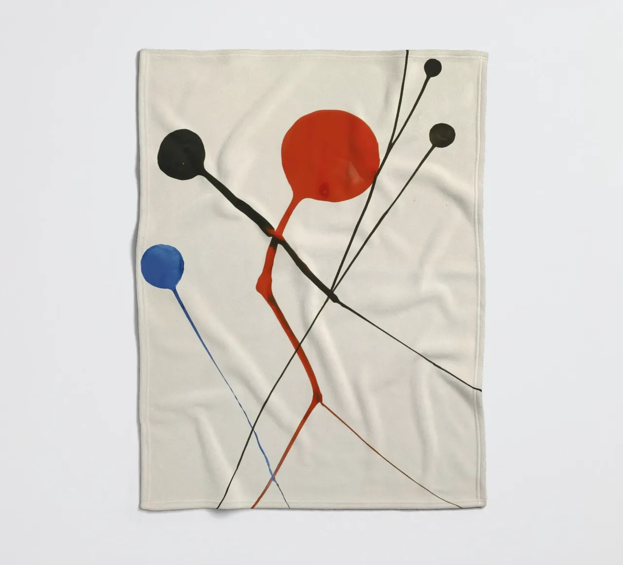 Alexander Calder "Airborne" Abstract Mobile Art Print fleece blanket by NorwesClub
