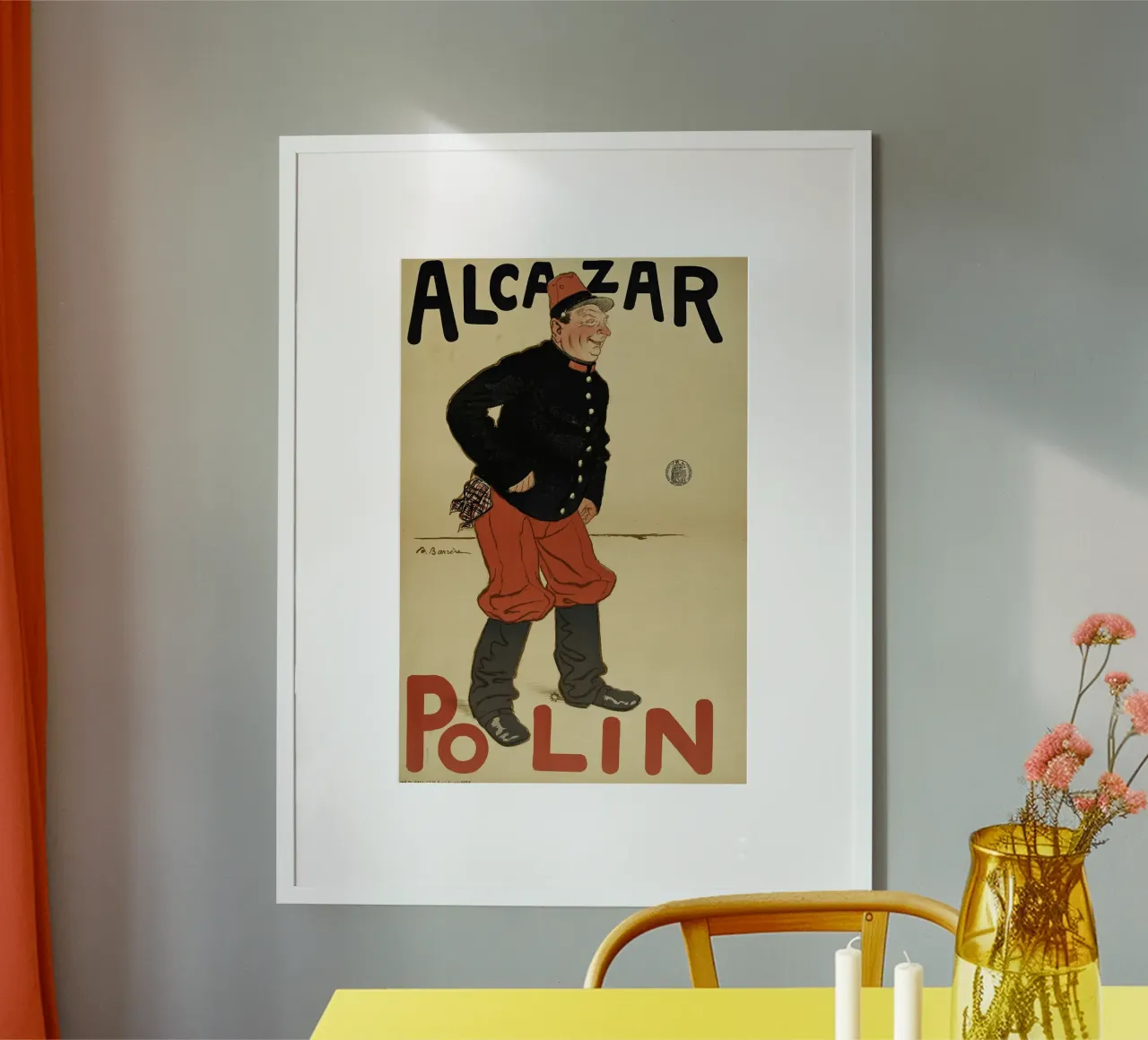 Poster d'epoca di Alcazar Polin - Cabaret francese della Belle Epoque poster con telaio in plastica da NorwesClub