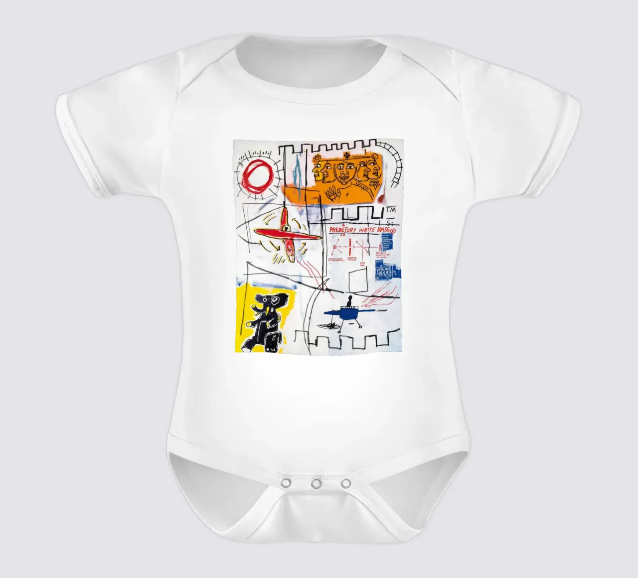 Basquiat: "Alpha-Partikel", Neo-Expressionismus, Street Art, Kurzarm Babybody von NorwesClub