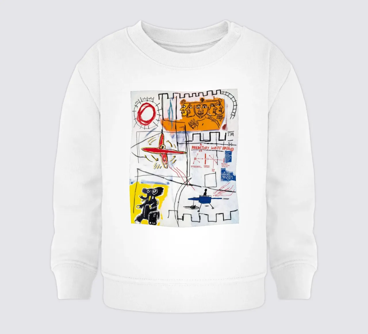 Basquiat: "Alpha Particles," Neo-Expressionism, Street Art, baby sweatshirt by NorwesClub