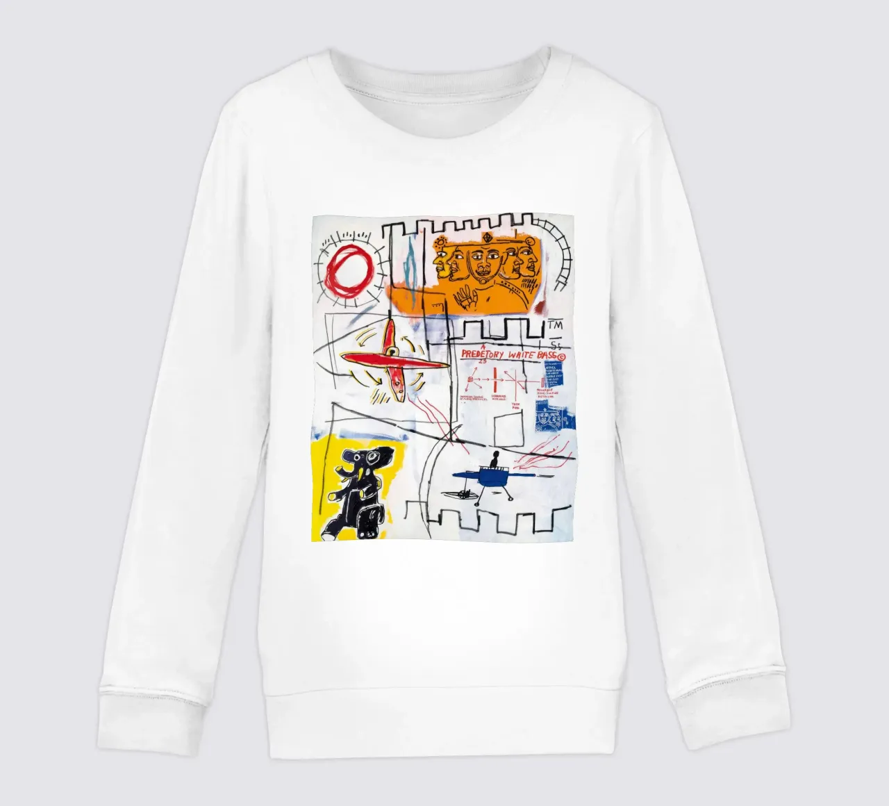 Basquiat: "Alpha Particles," Neo-Expressionism, Street Art, kids sweatshirt by NorwesClub