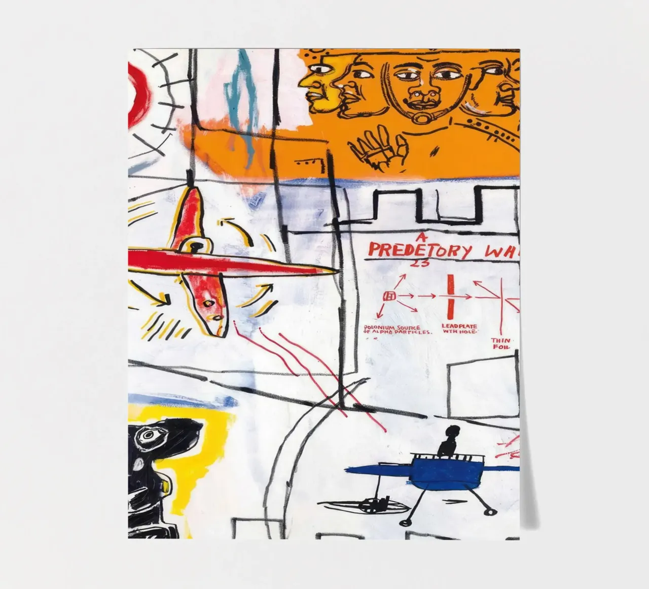 Basquiat: "Alpha Particles," Neo-Expressionism, Street Art, sticker sheet by NorwesClub