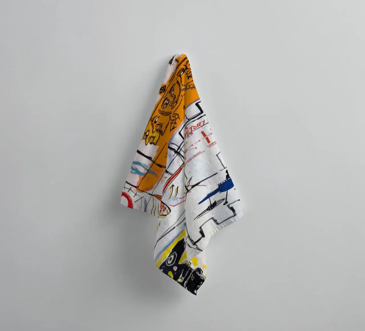 Basquiat: "Alpha Particles," Neo-Expressionism, Street Art, towel by NorwesClub