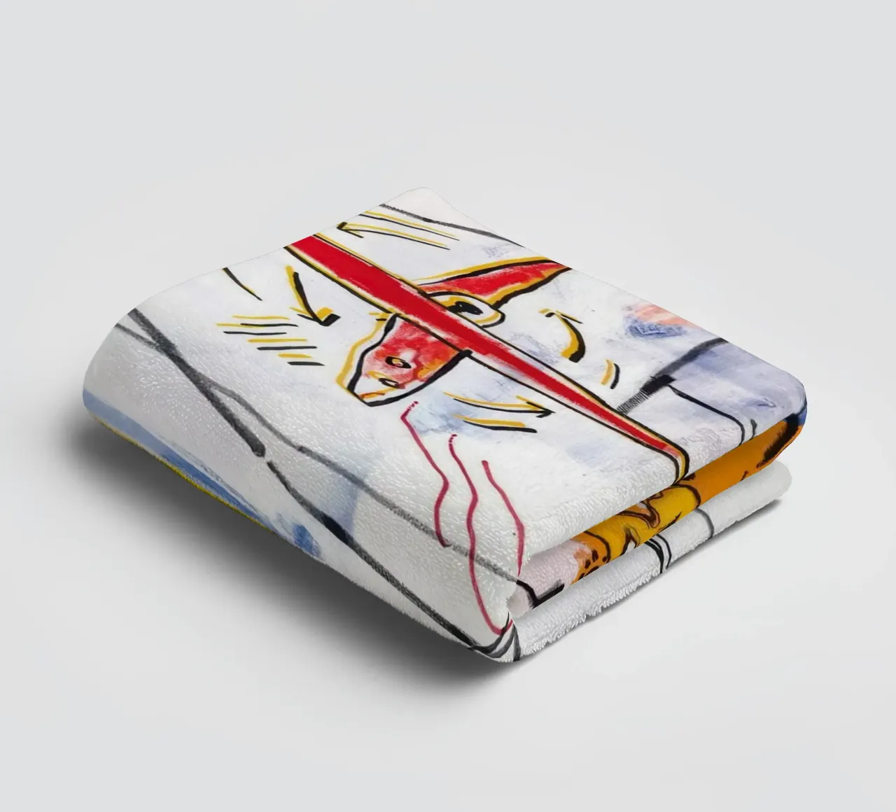 Basquiat: "Alpha Particles," Neo-Expressionism, Street Art, towel by NorwesClub
