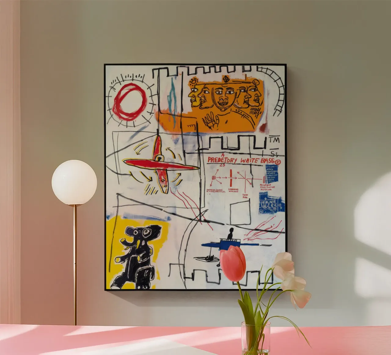 Basquiat: "Alpha Particles," Neo-Expressionism, Street Art, acrylic glass by NorwesClub