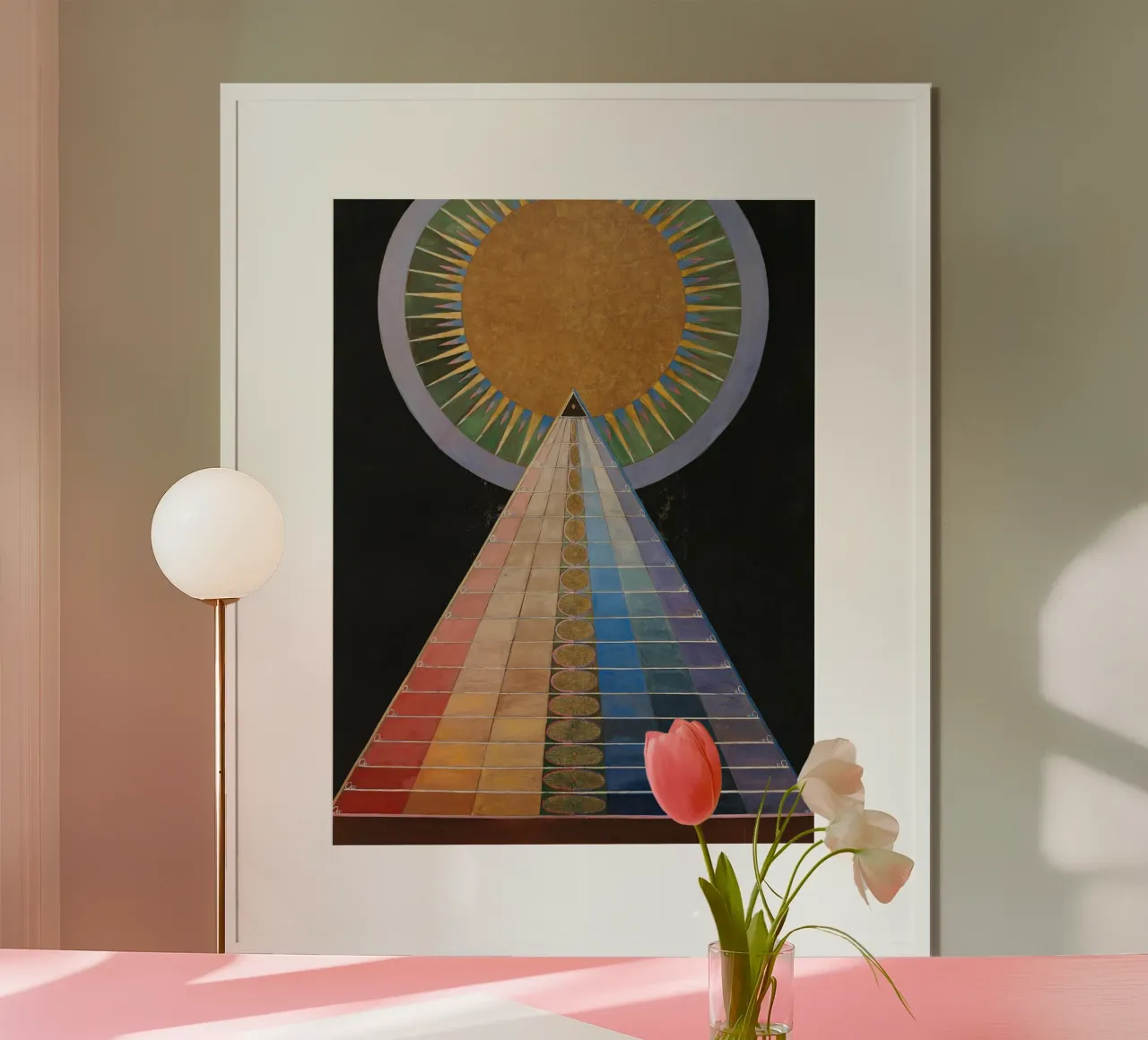 Hilma af Klint: "Pala d'altare n. 1", Spiritualismo astratto, C poster con telaio in alluminio da NorwesClub