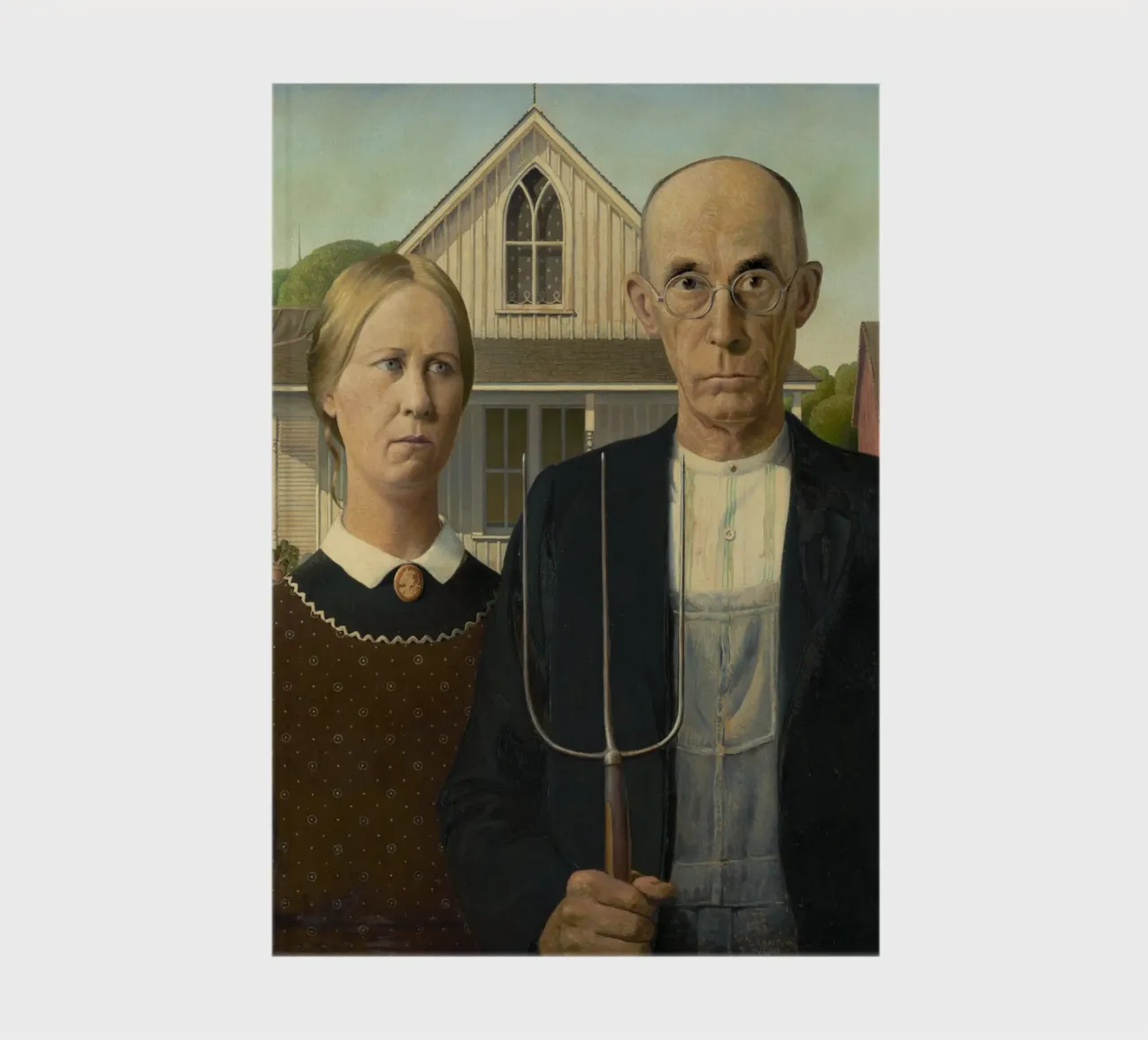 Grant Wood: "American Gothic", Regionalismus, ikonische Amerikaner Notizbuch von NorwesClub