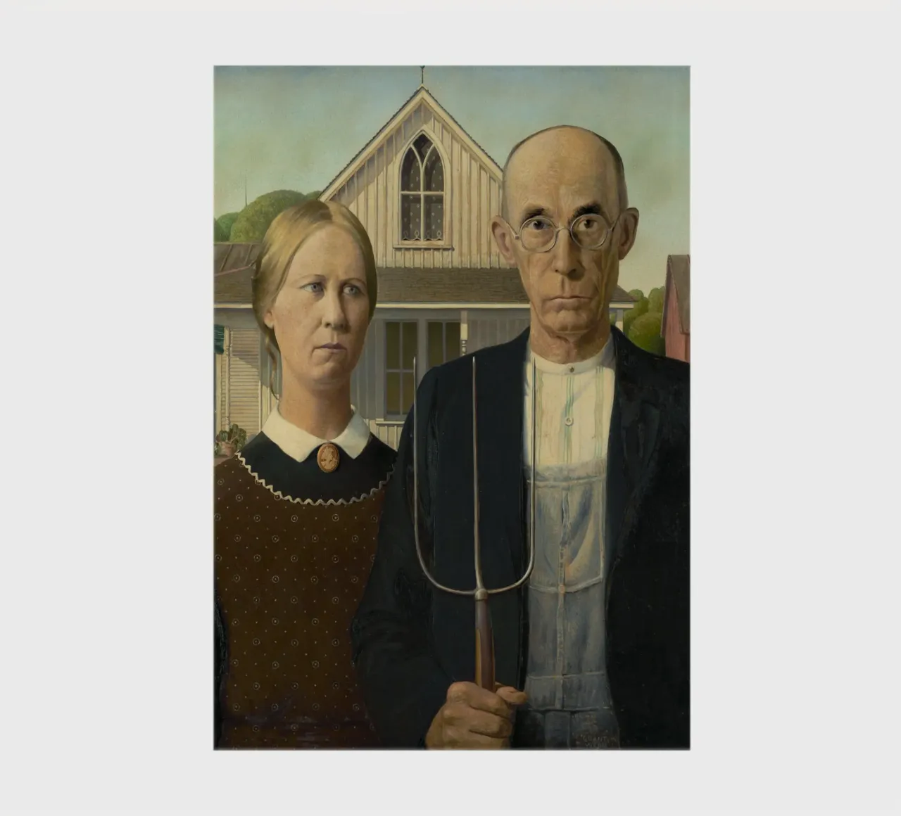 Grant Wood: "American Gothic", Regionalismus, ikonische Amerikaner Notizbuch von NorwesClub