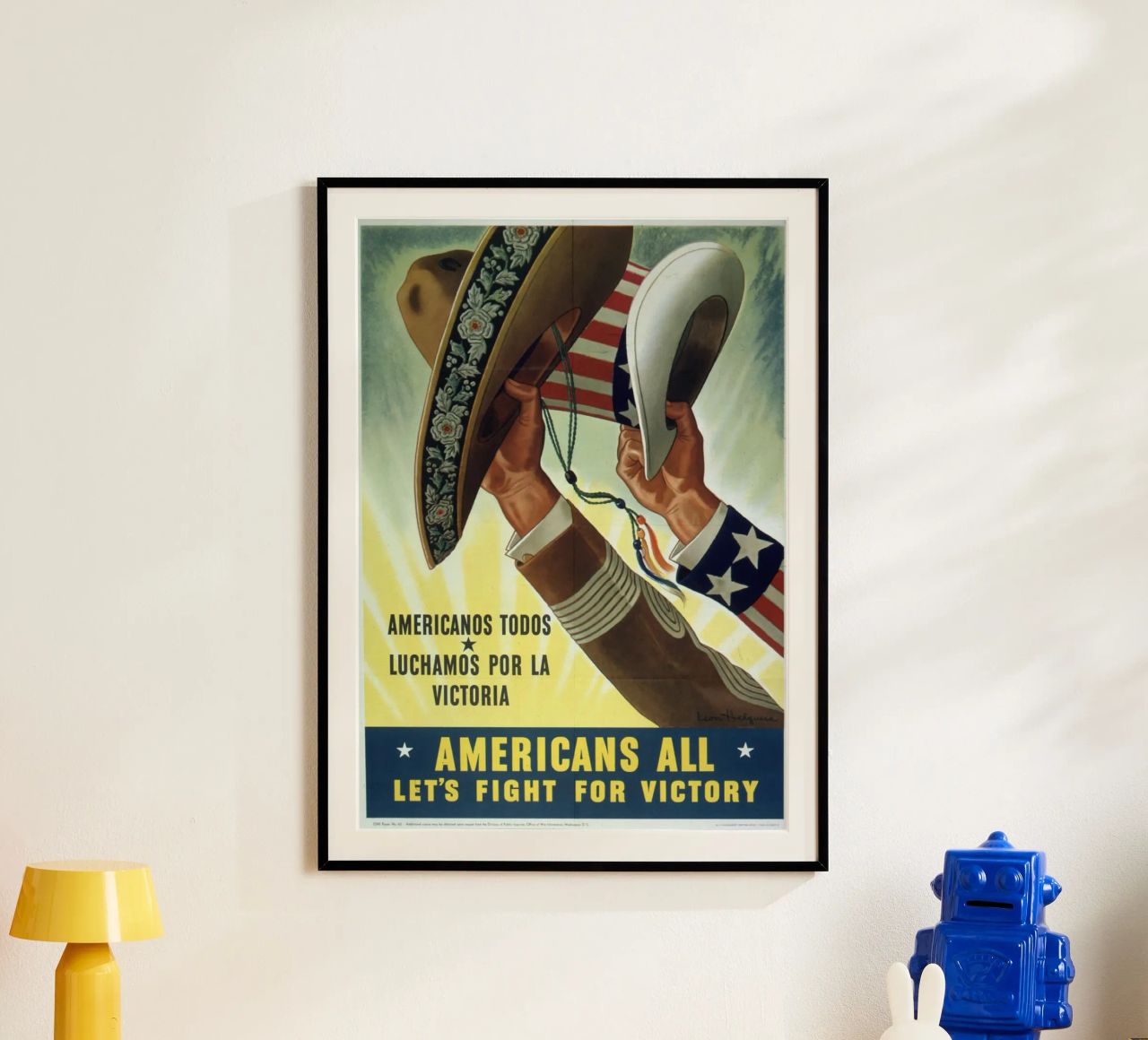 "Amerikaner alle: Lasst uns für den Sieg kämpfen" - WWII Propaganda P Poster von NorwesClub