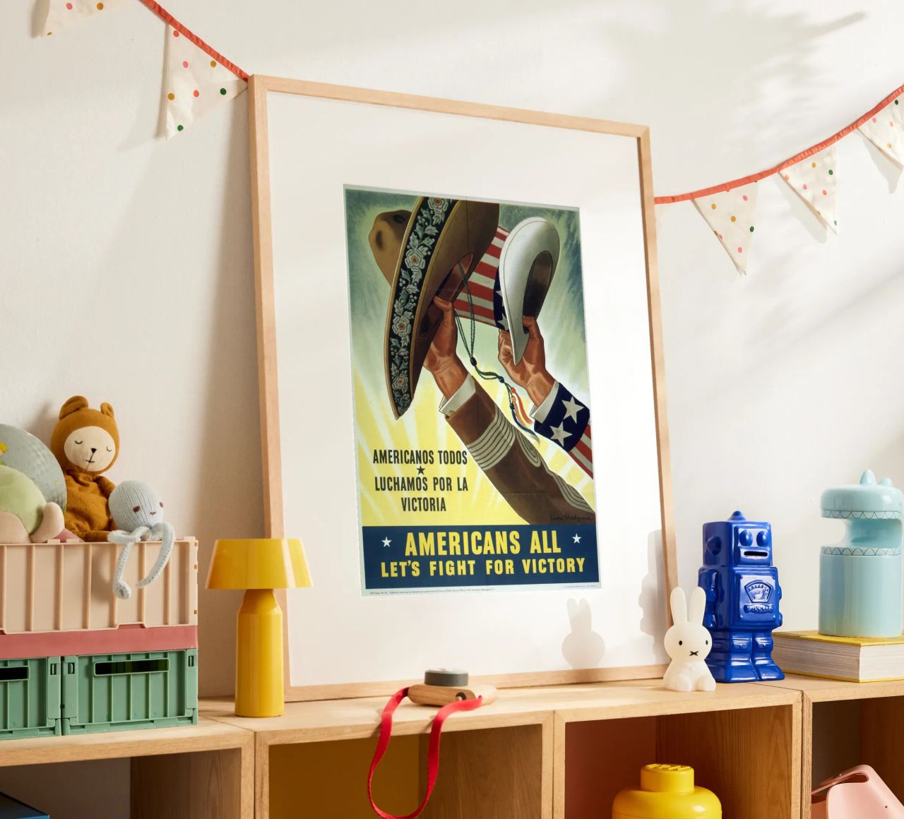 "Amerikaner alle: Lasst uns für den Sieg kämpfen" - WWII Propaganda P Poster von NorwesClub