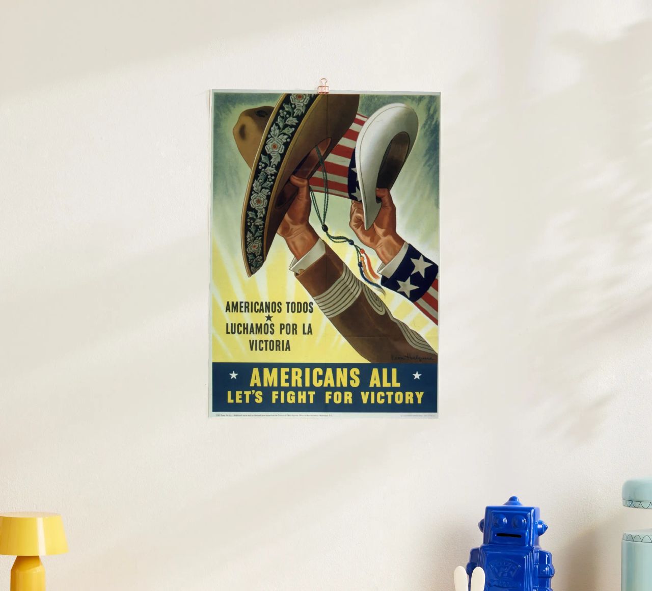 "Amerikaner alle: Lasst uns für den Sieg kämpfen" - WWII Propaganda P Poster von NorwesClub
