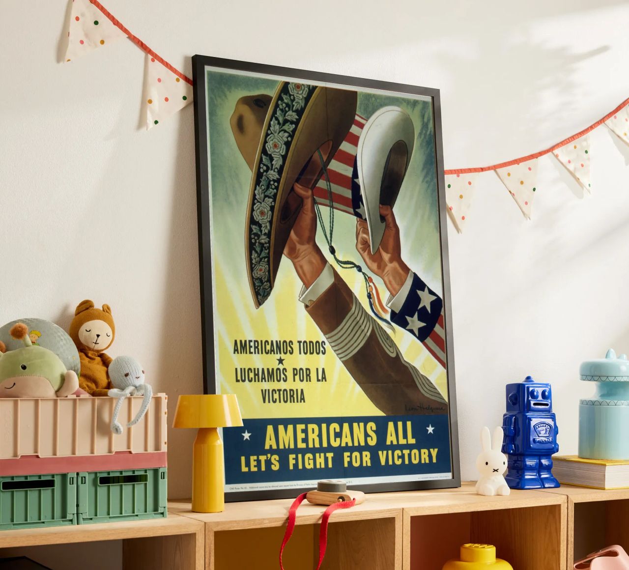 "Amerikaner alle: Lasst uns für den Sieg kämpfen" - WWII Propaganda P Poster von NorwesClub