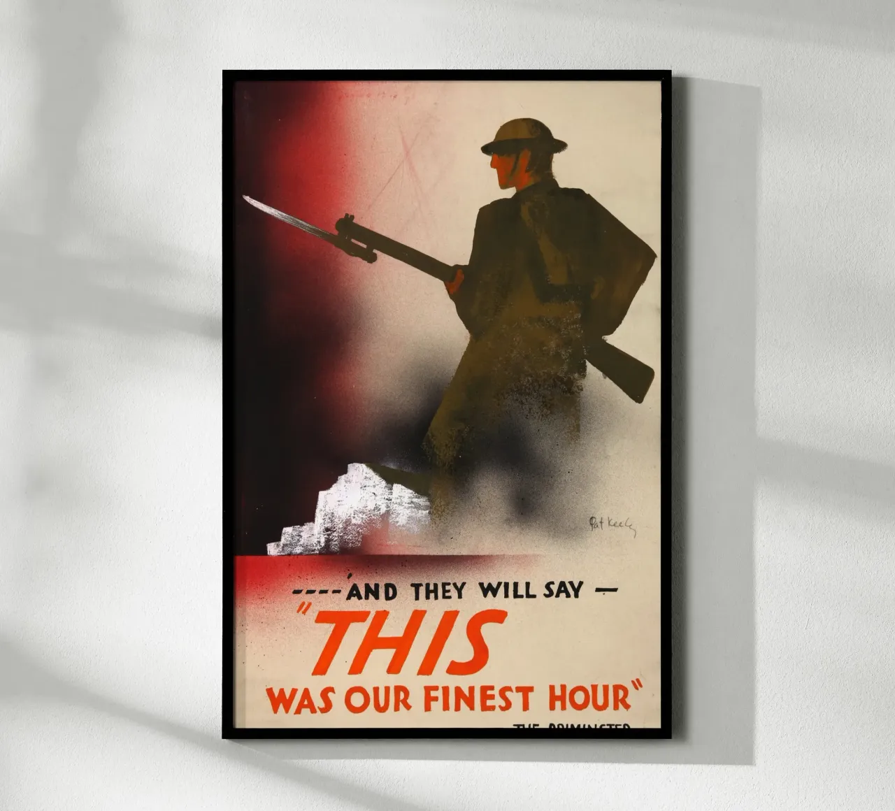 "La nostra ora più bella": Poster di propaganda della seconda guerra mondiale, esercito britannico poster con telaio in legno da NorwesClub