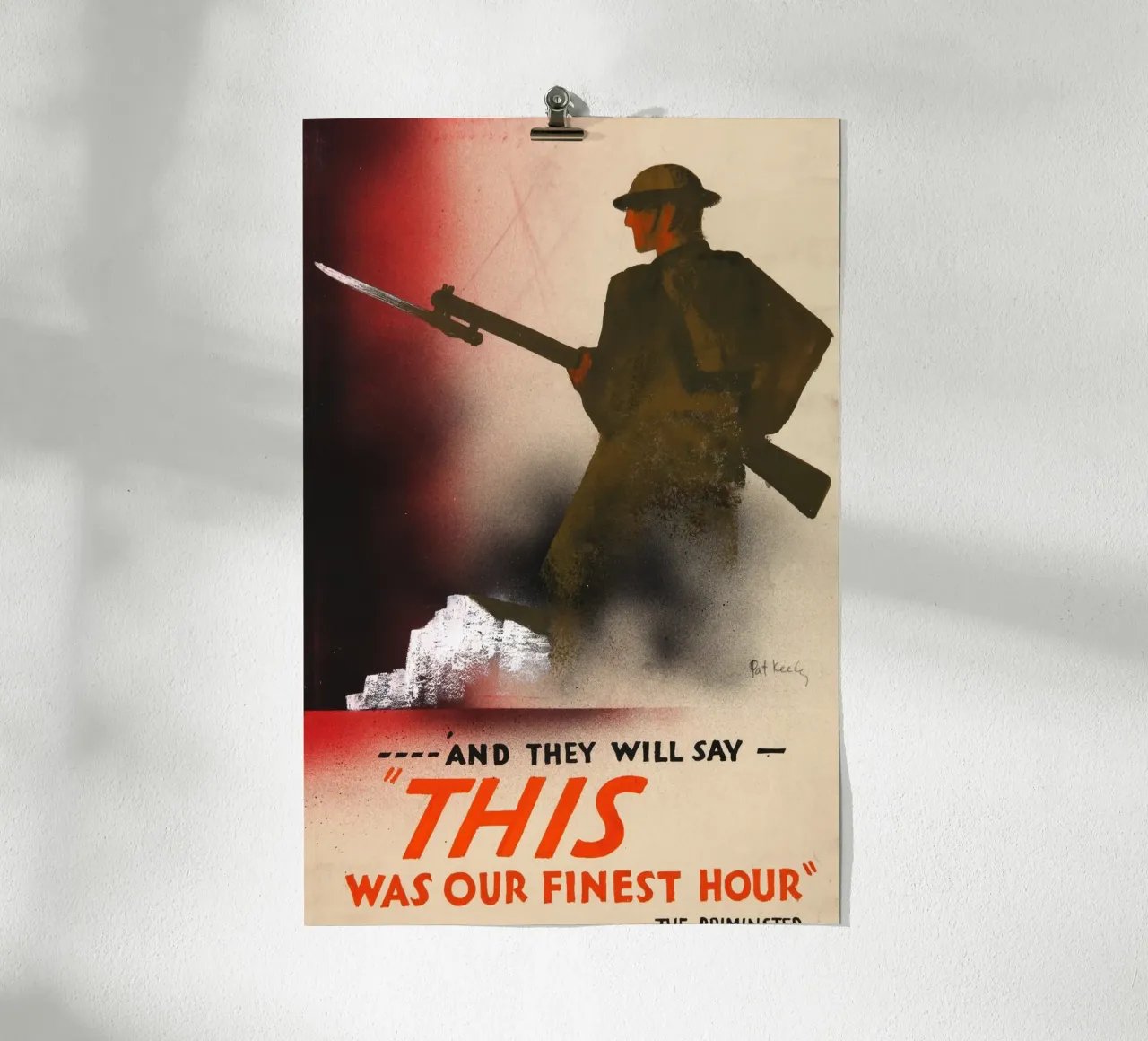 "La nostra ora più bella": Poster di propaganda della seconda guerra mondiale, esercito britannico poster con telaio in legno da NorwesClub