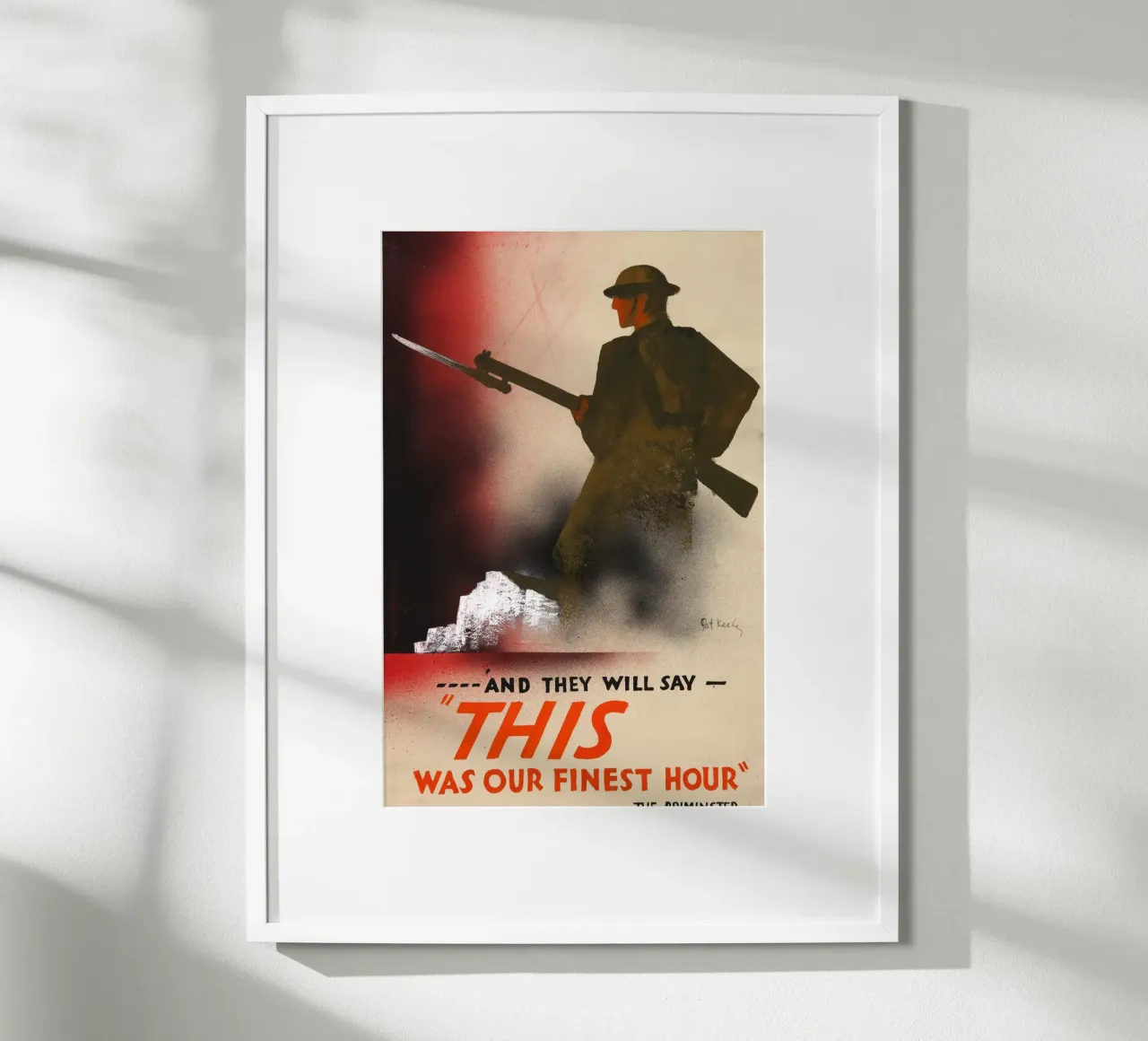 "La nostra ora più bella": Poster di propaganda della seconda guerra mondiale, esercito britannico poster con telaio in legno da NorwesClub