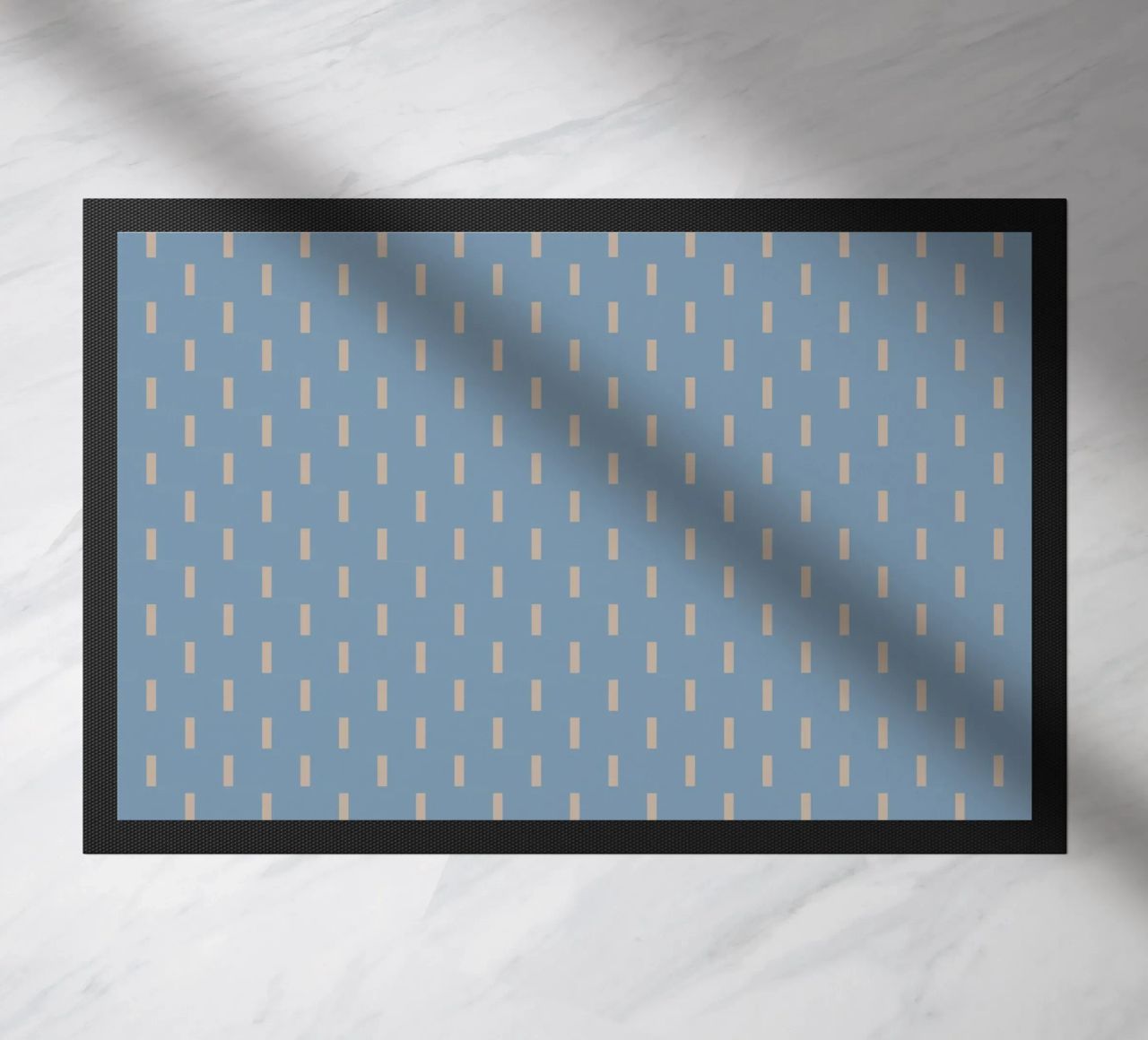 White rectangles vertical pattern doormat by Little Dean
