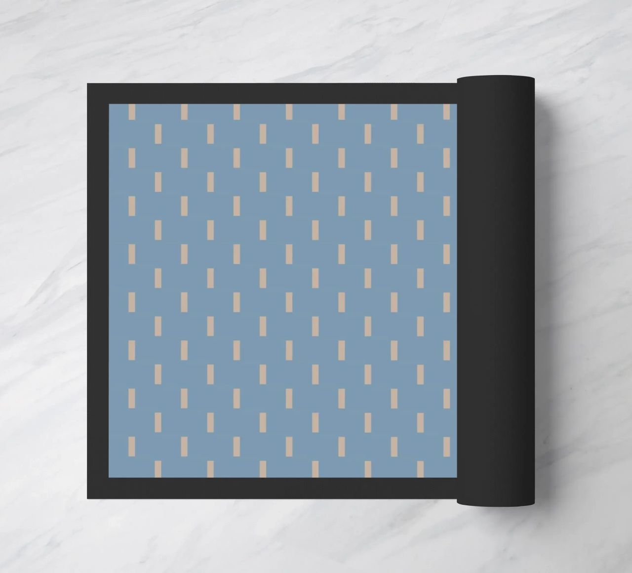 White rectangles vertical pattern doormat by Little Dean