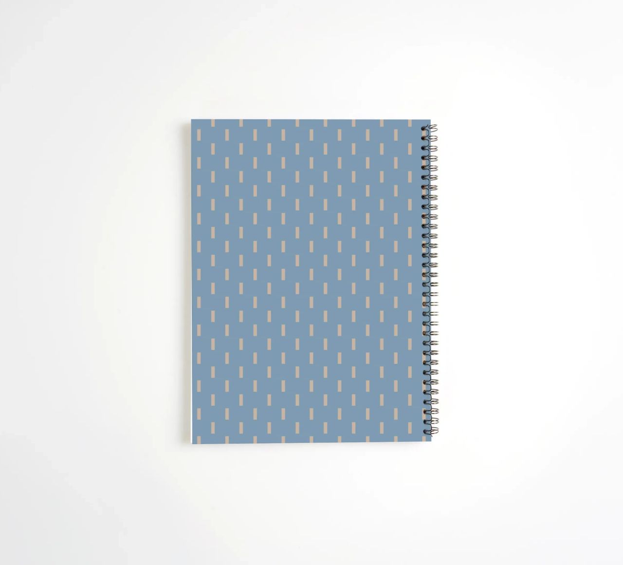 White rectangles vertical pattern spiral notebook by Little Dean