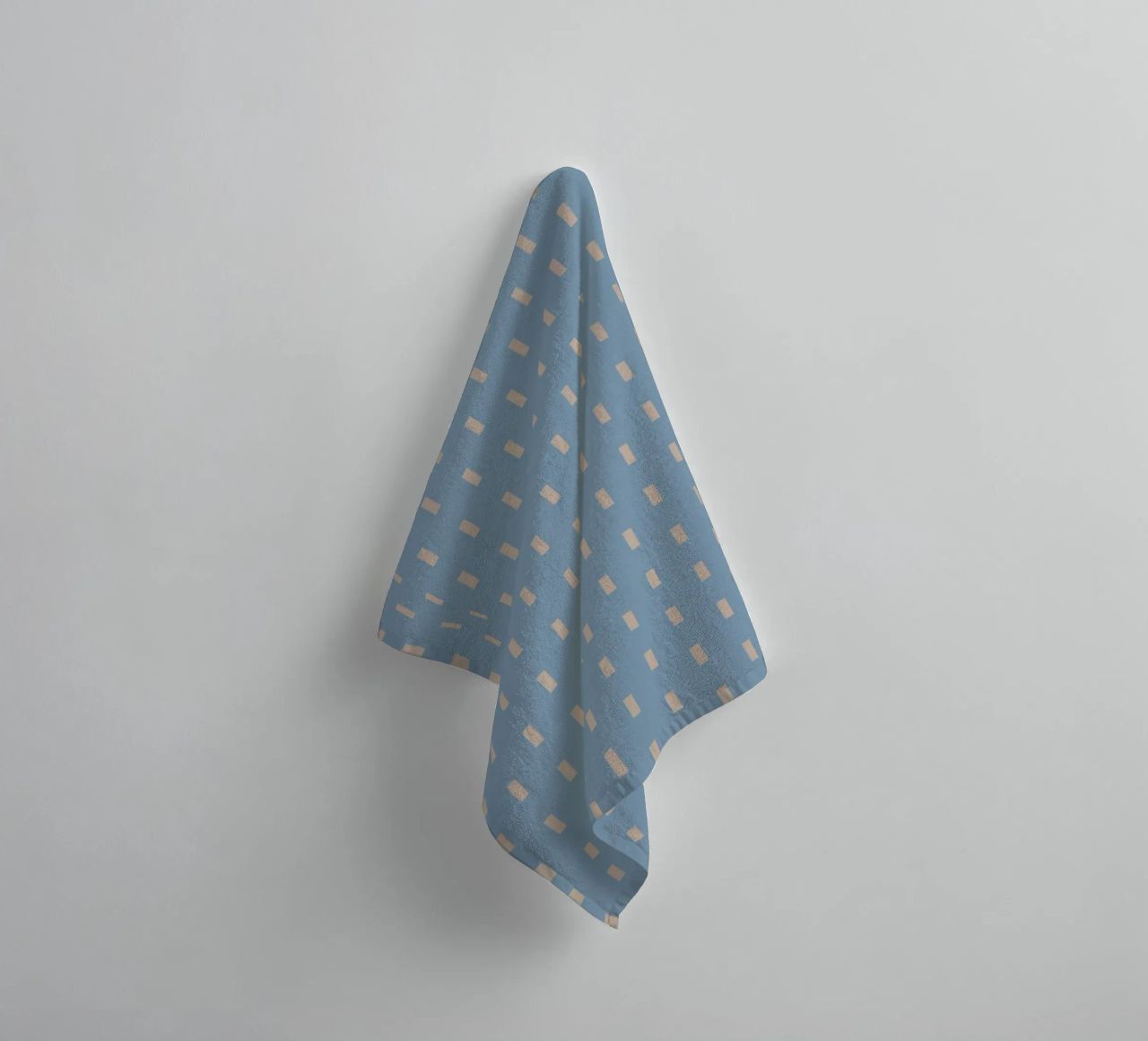 White rectangles vertical pattern towel by Little Dean