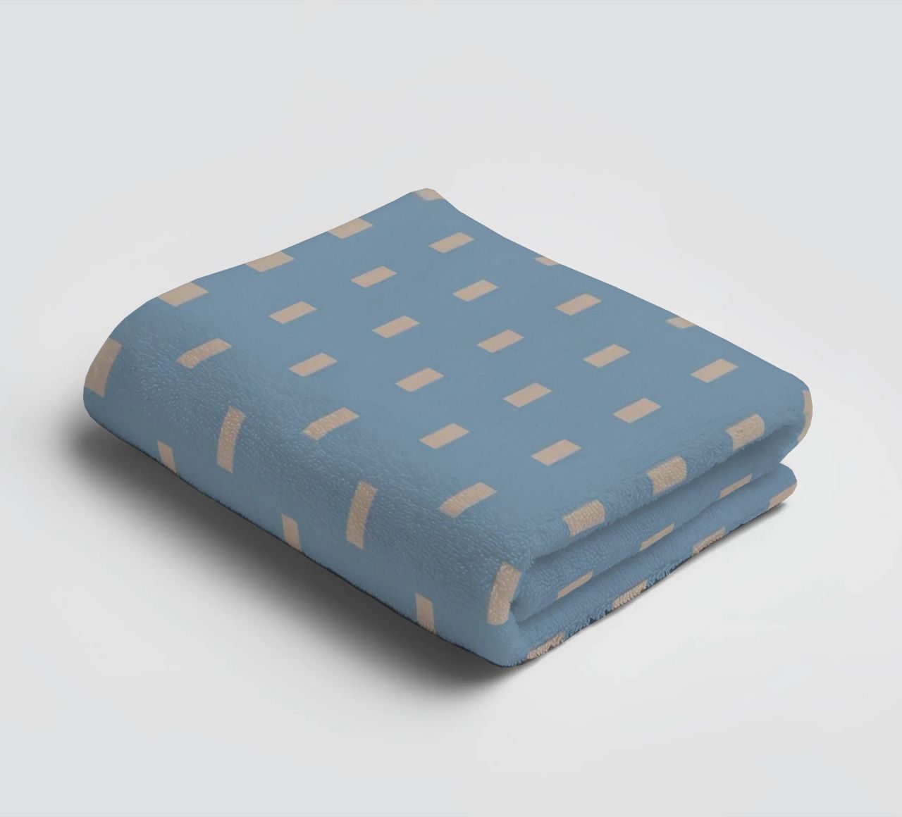 White rectangles vertical pattern towel by Little Dean