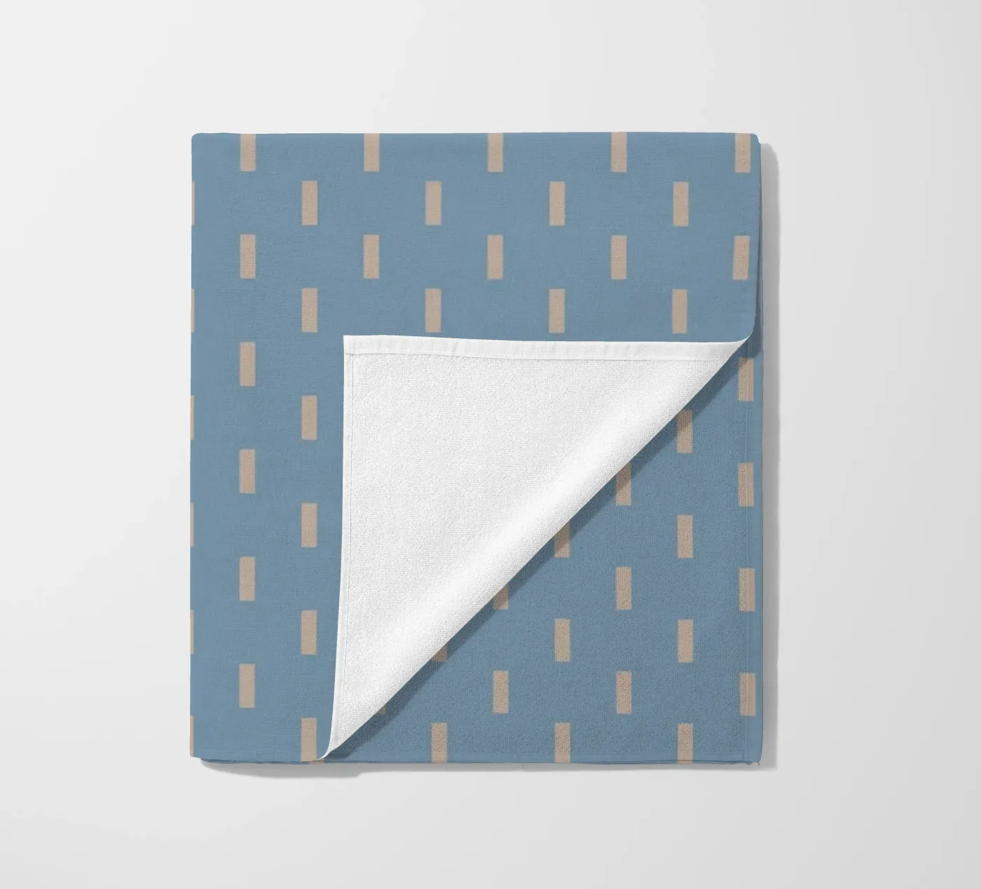 White rectangles vertical pattern beach towel by Little Dean
