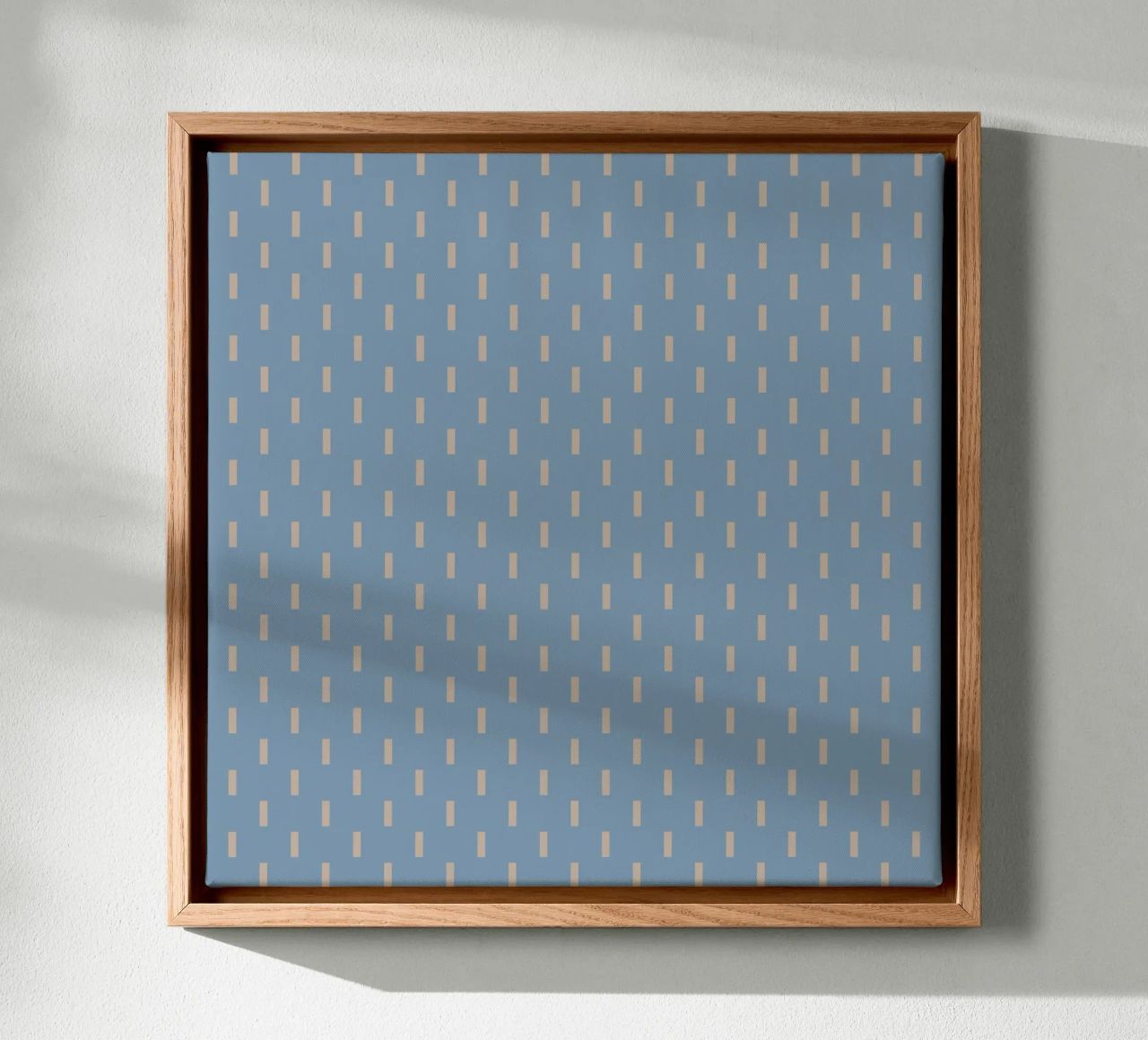 White rectangles vertical pattern canvas by Little Dean