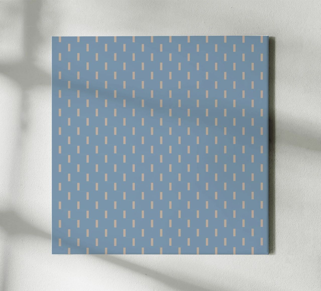 White rectangles vertical pattern canvas by Little Dean