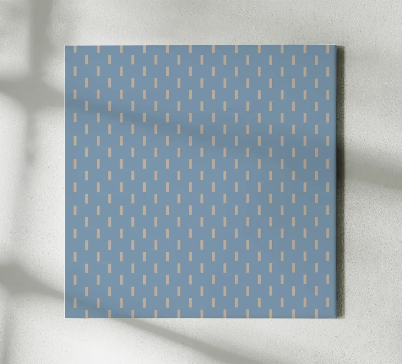 White rectangles vertical pattern canvas by Little Dean