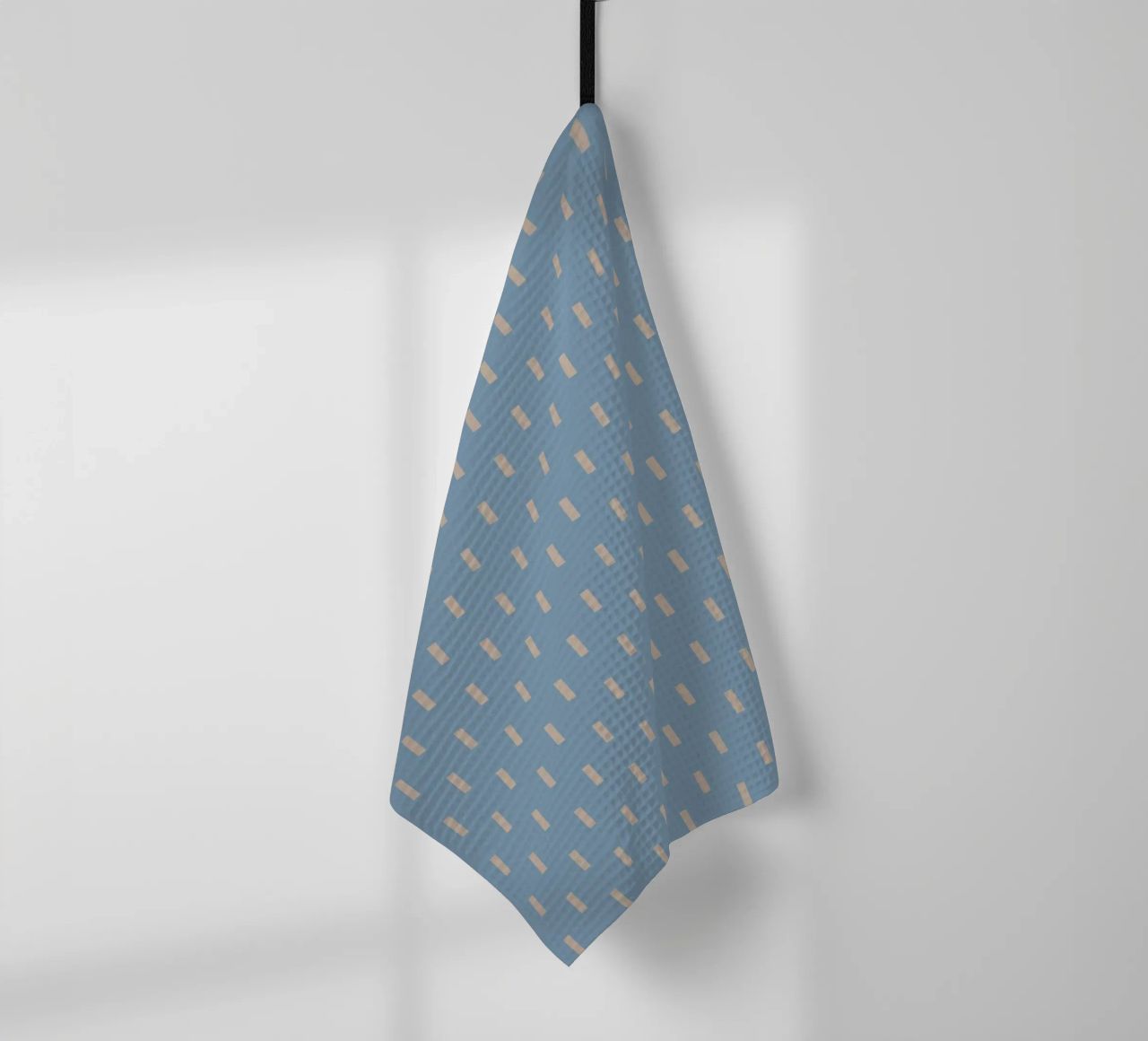 White rectangles vertical pattern tea towel by Little Dean