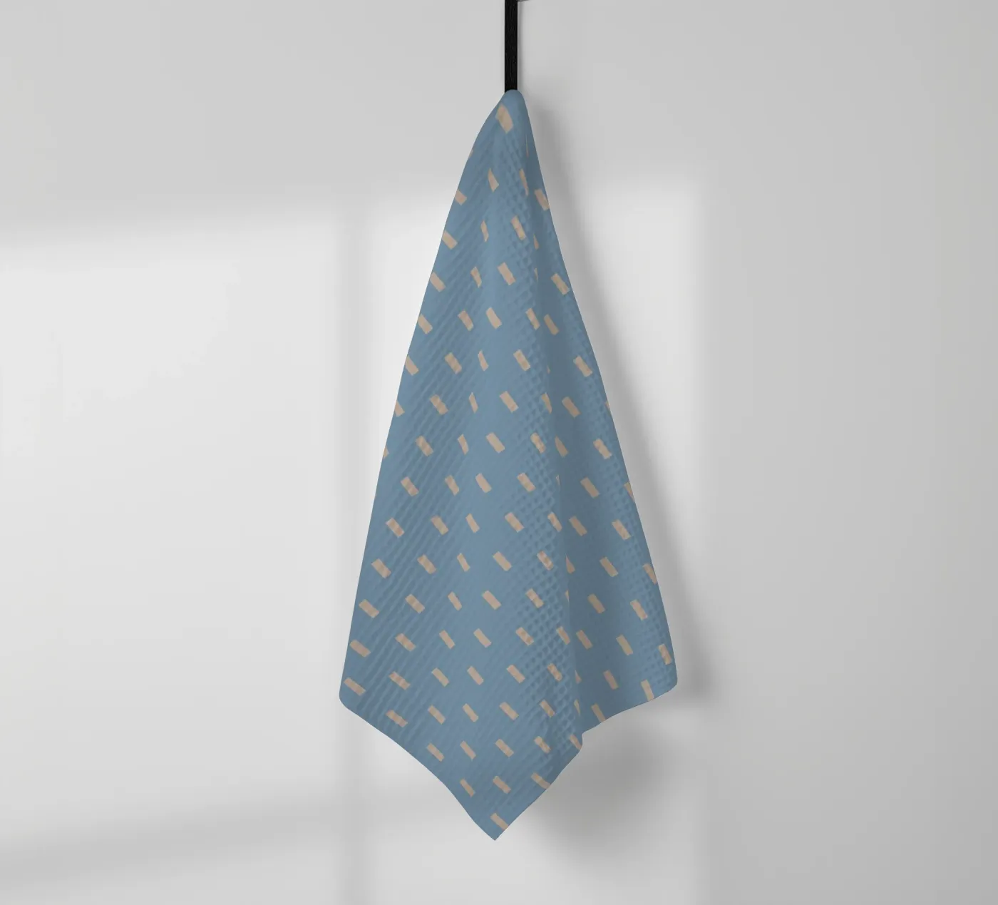 White rectangles vertical pattern tea towel by Little Dean