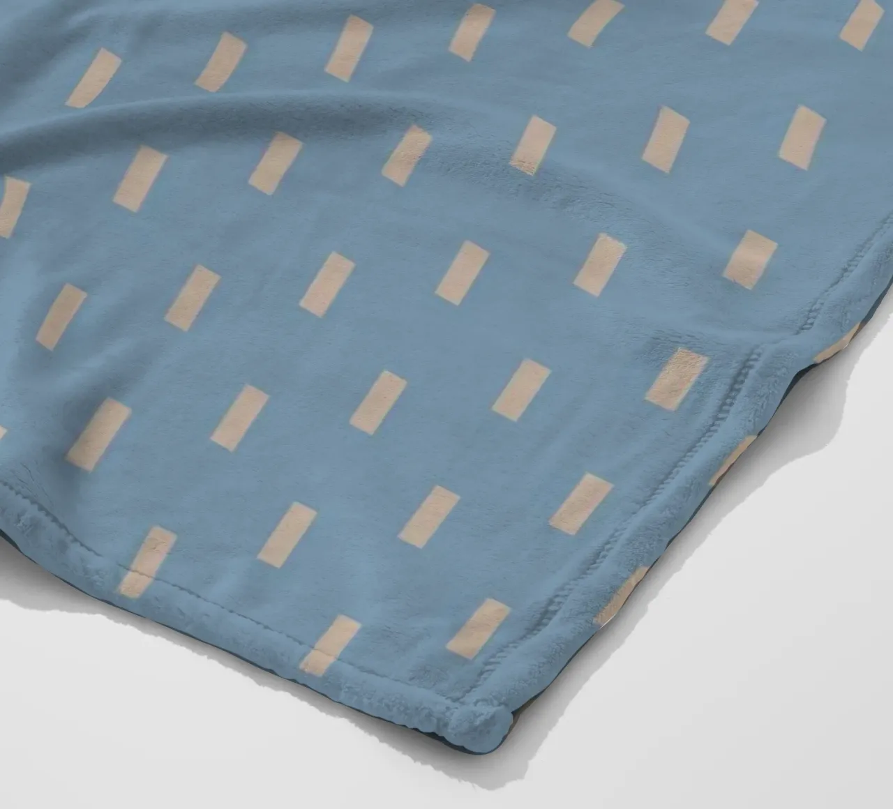 Motivo verticale a rettangoli bianchi coperta in pile da Little Dean